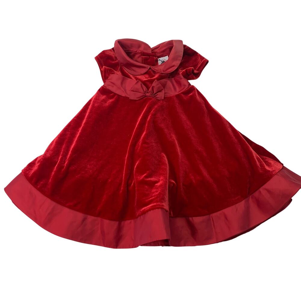VTG Goodlad of Philadelphia 2T Girls Christmas Red Velvet Twirl Holiday Dress